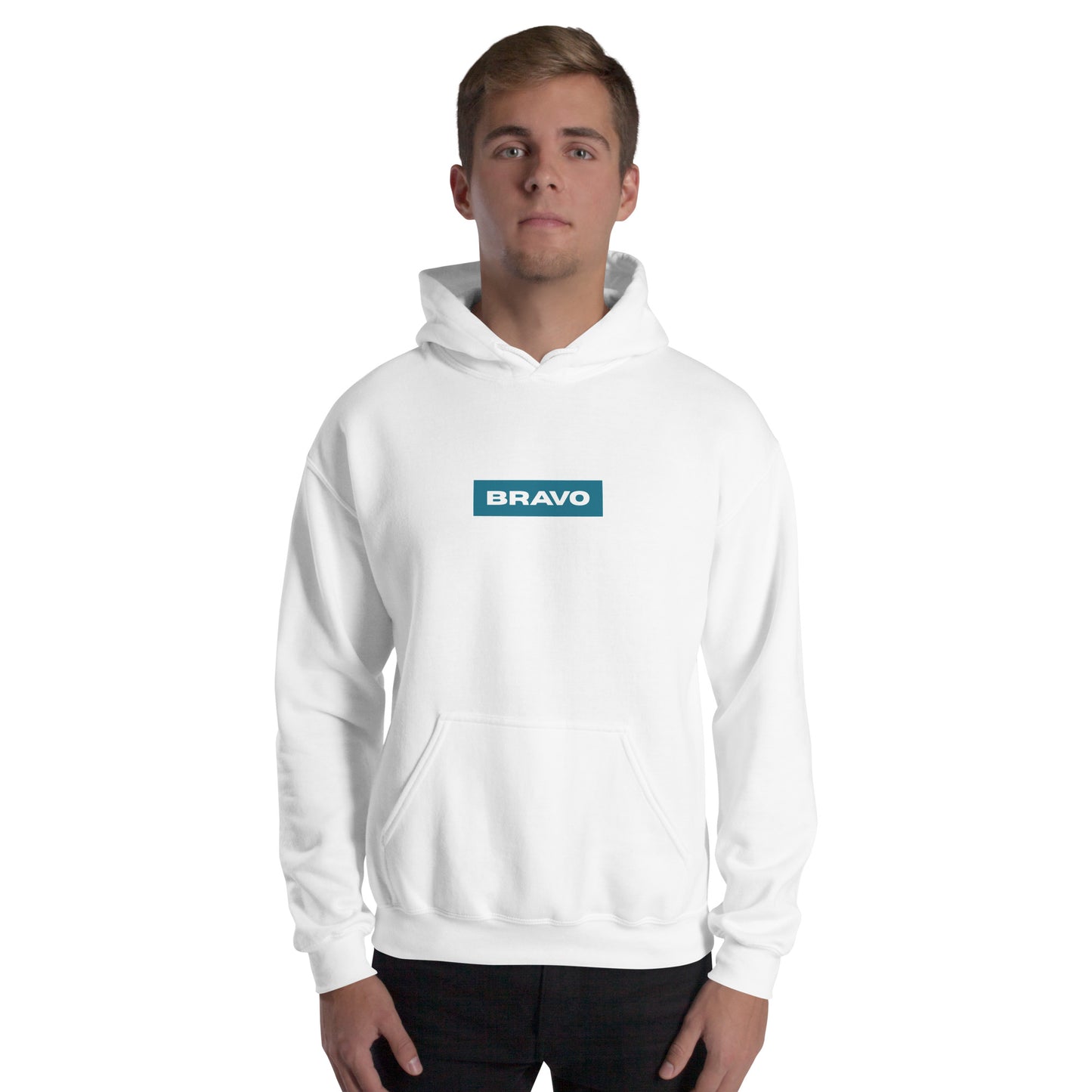 Hoodie modelo color blanco